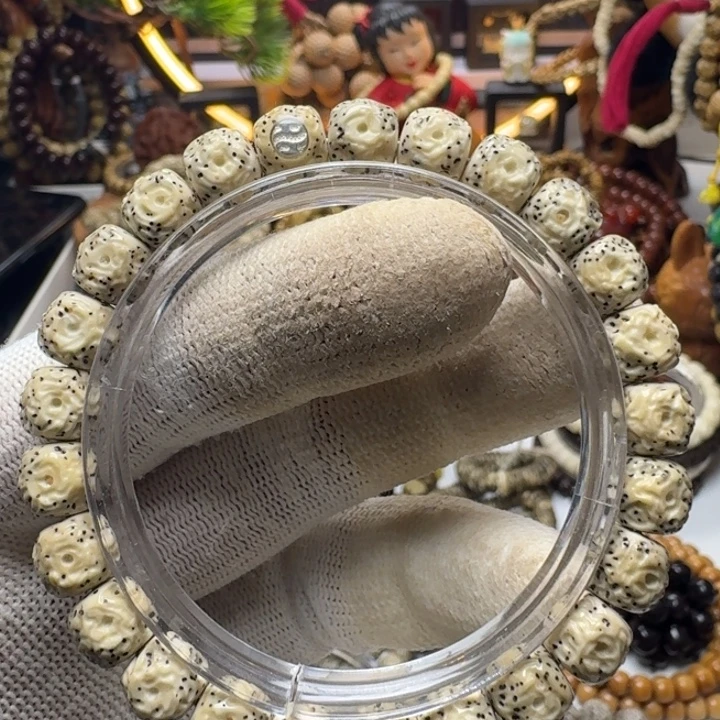 手串星月菩提2号车尺寸9.8石玉战损单圈