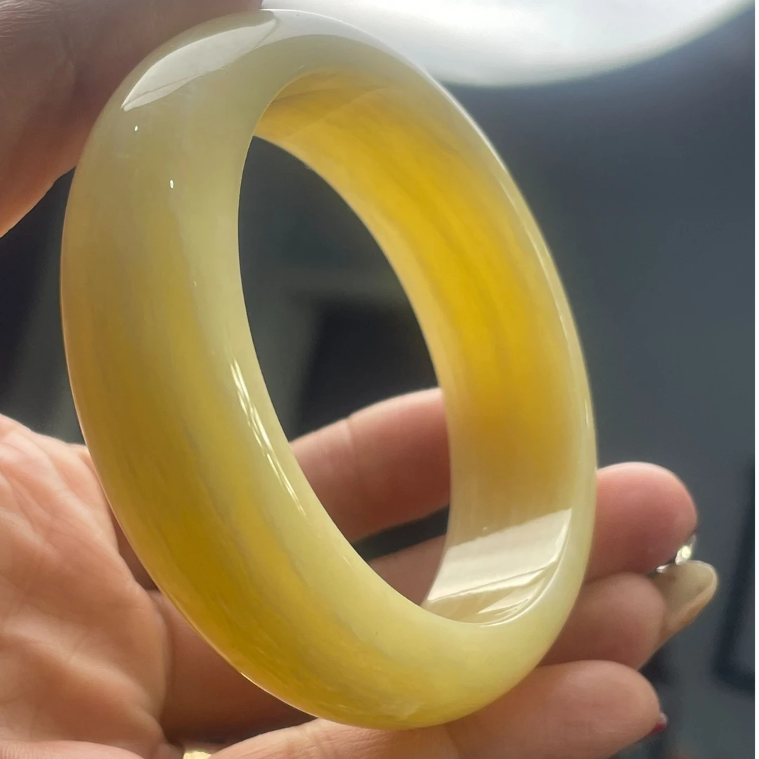 非金属珐琅手镯 黄色 社会牛 手镯