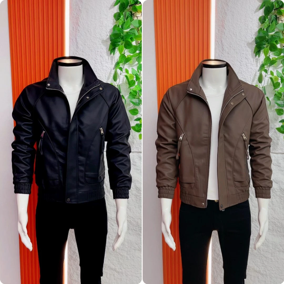 时尚韩版潮牌痞帅男士皮衣外套修身帅气百搭高级感保暖时尚皮夹克