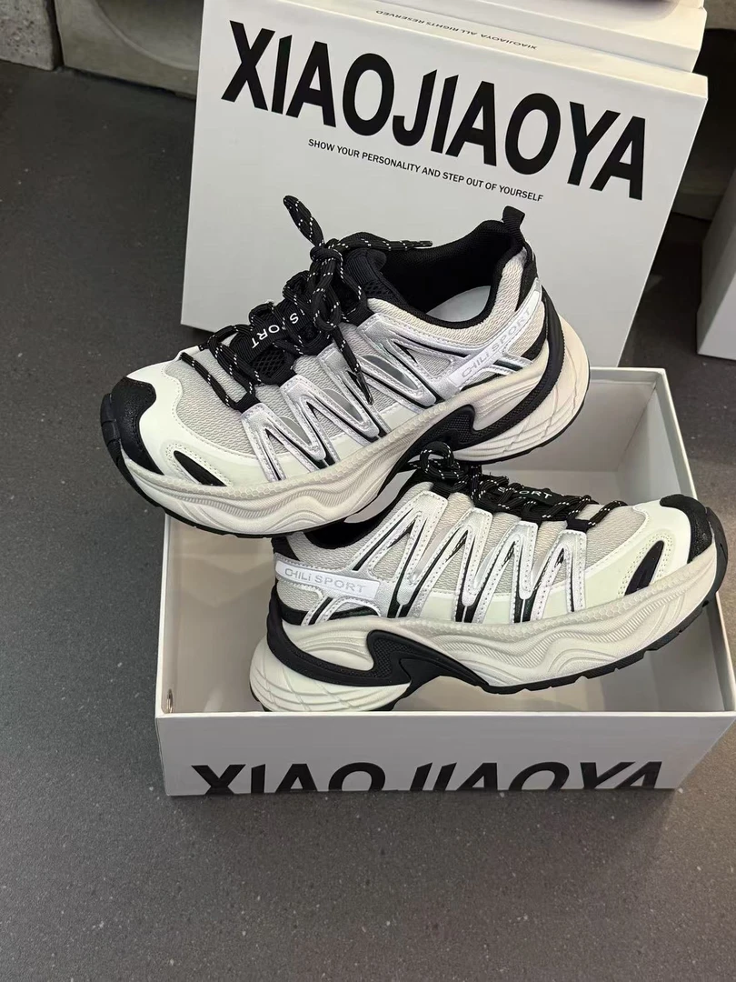 现现XIAOJIAOYA【登山老爹】“小众设计潮流厚底增高老爹鞋”（跟高5）