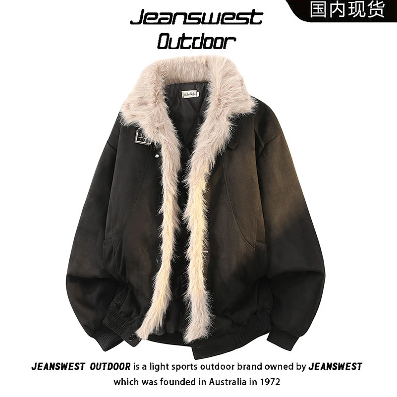 真维斯户外运动冬季潮牌加厚保暖座山雕棉服外套男士休闲宽松百搭