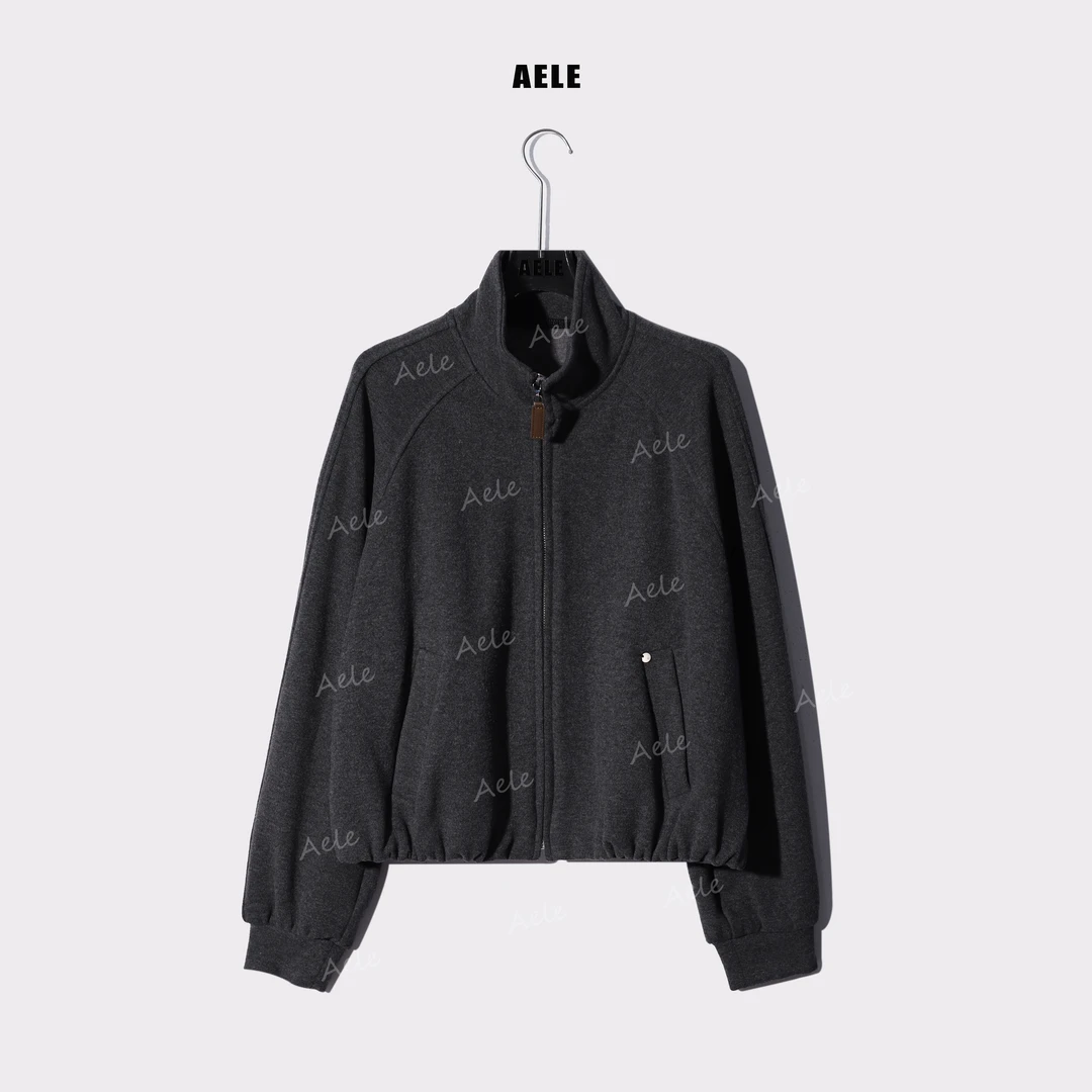 AELE【私服】极简风纯色立领休闲长袖外套 W853 3100 AD