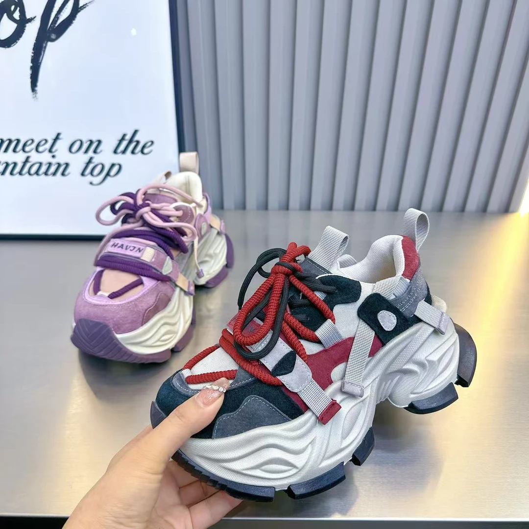 1518增高时尚休闲鞋春季女士休闲鞋潮流女鞋厚底秋季透气