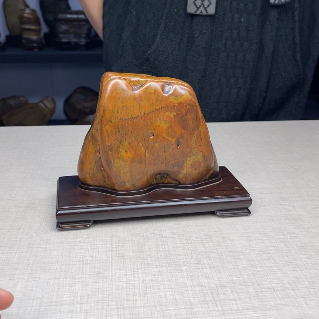 石材广西大化彩玉石配底座