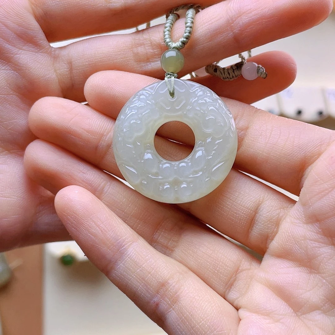 和田玉未镶嵌吊坠(赠链)迟*