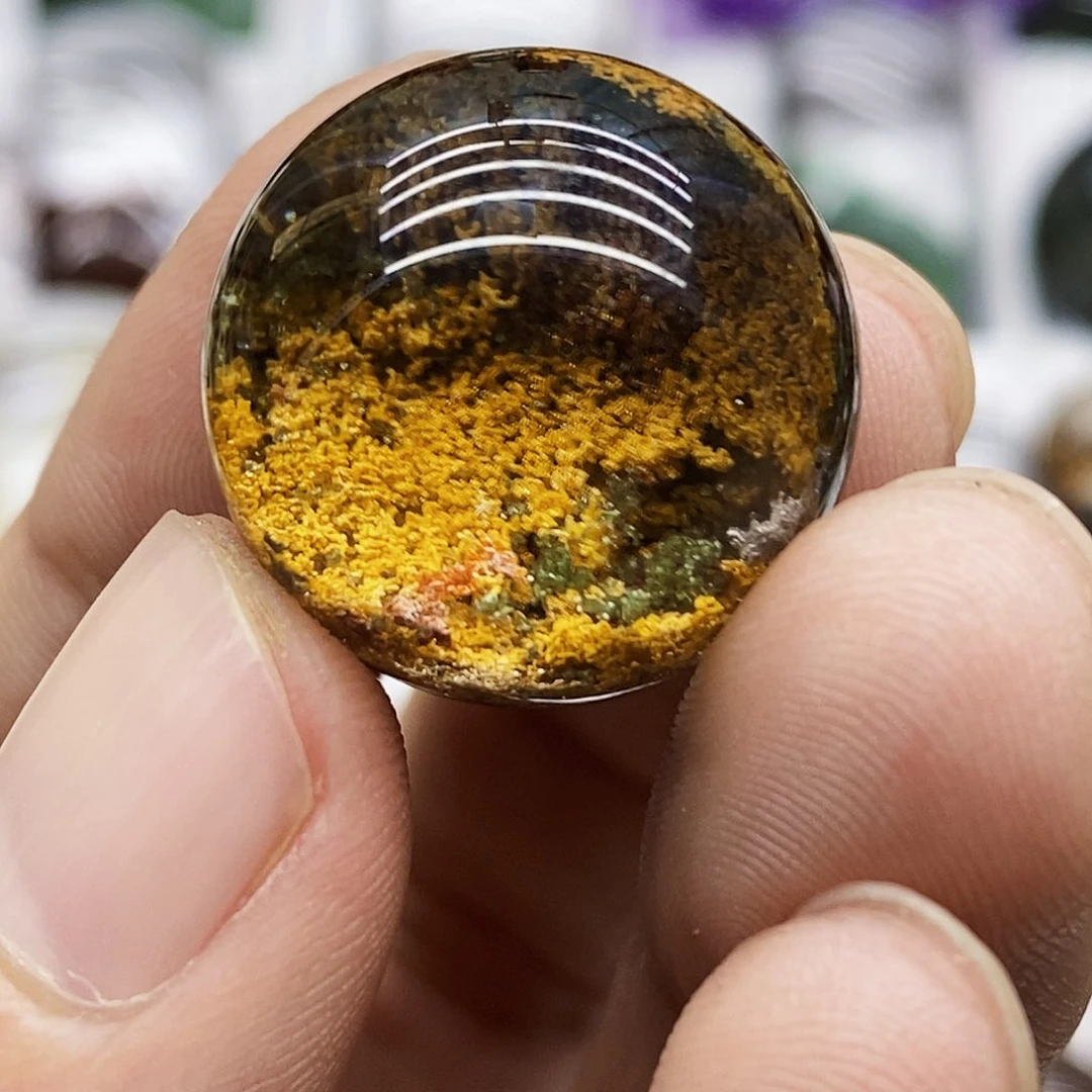 水晶吊坠银S925镀金镶嵌大***草吊坠