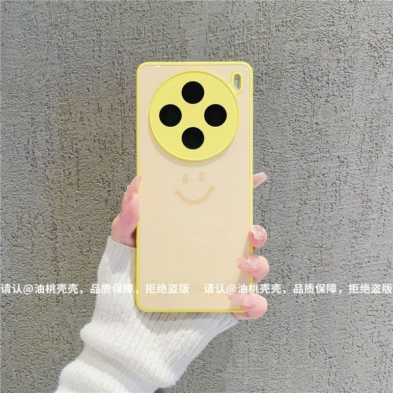 （vivoX100系列）肤感玻璃壳适用vivoX100/vivoX100Pro手机壳爆款潮