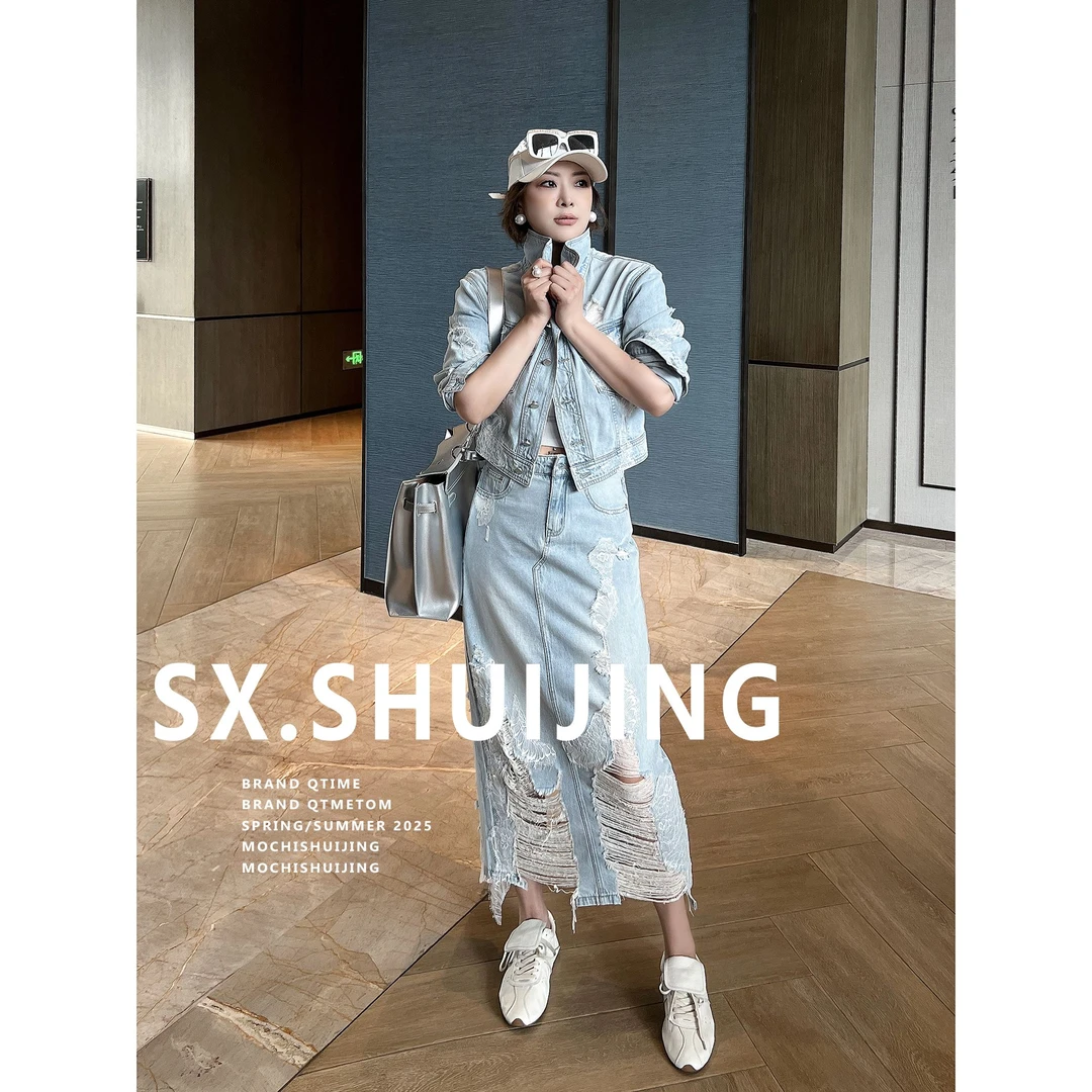 上玄水镜& 【人之初-外套】品牌设计师女装  牛仔外套  WT25240579