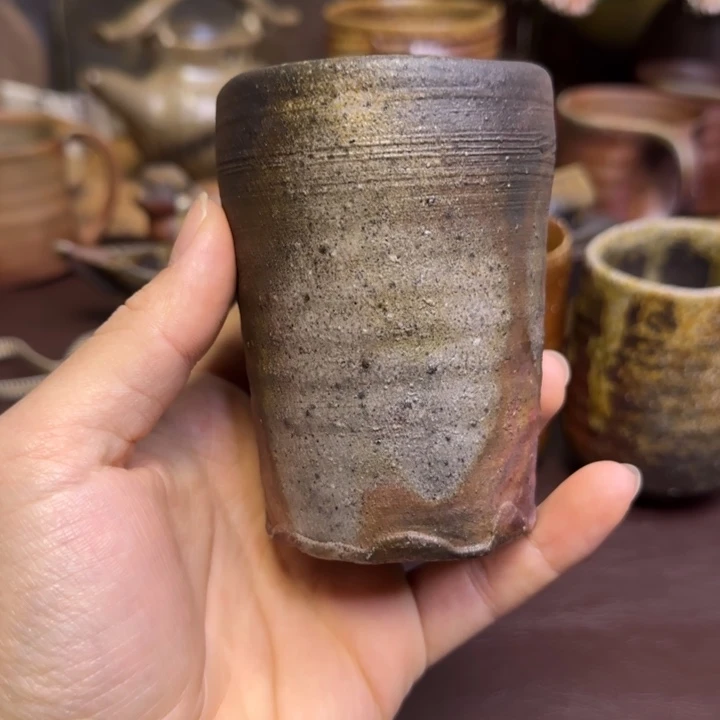 松岛弘 窑变 杯子 备前烧