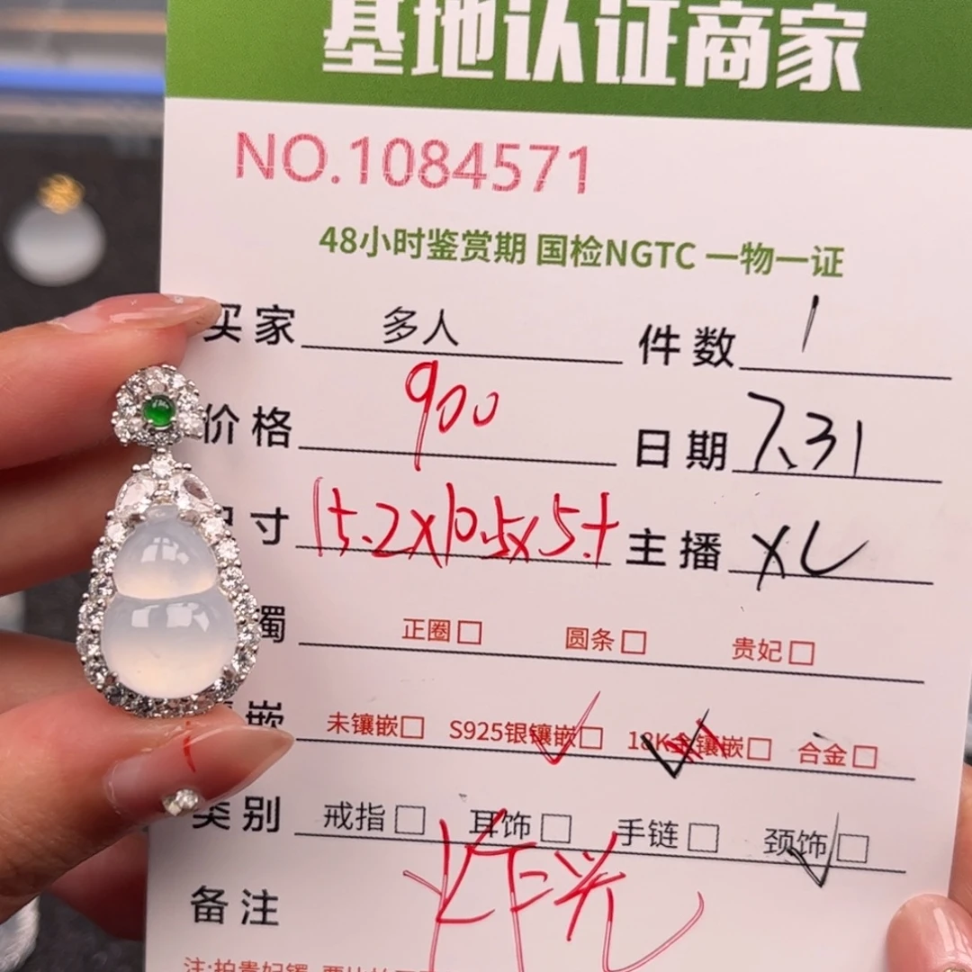 翡翠银S925镶嵌颈饰多人