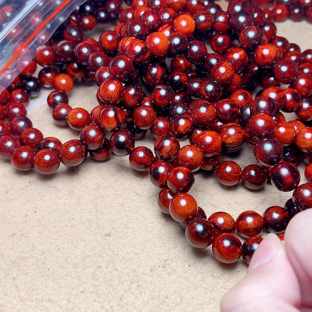 小叶紫檀手串/手链12琴料芝麻纹金星