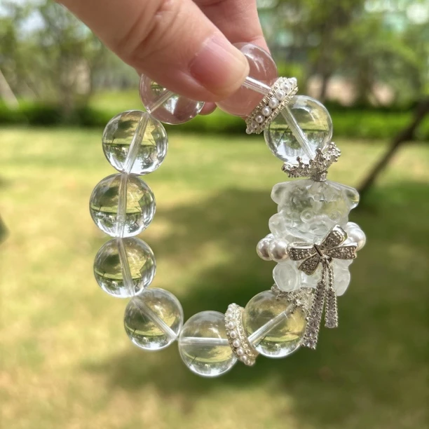【卡18白水晶】大熊款超大珠子手串S105（因为有瑕所以便宜）
