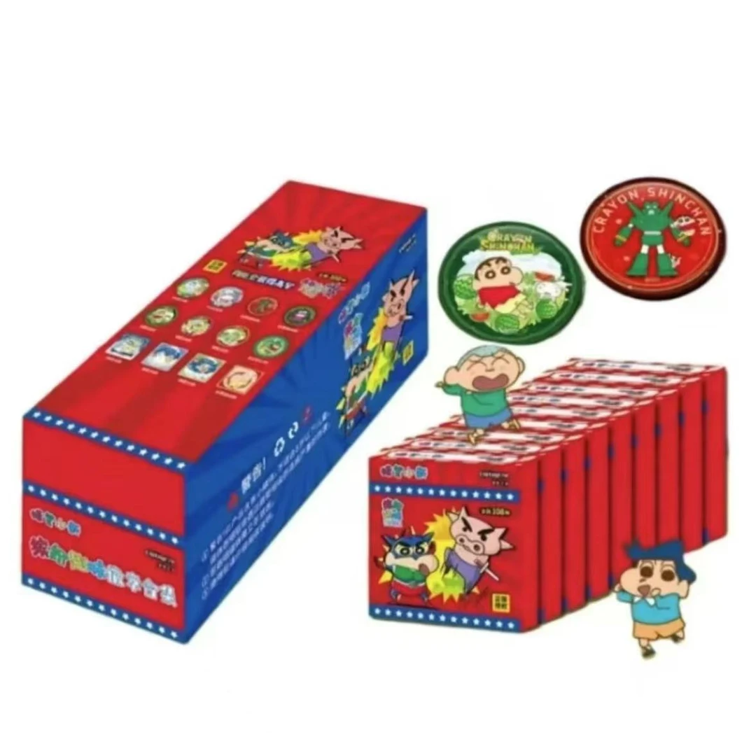 猴宝拆卡平拆+叠叠【蒙教王国】蜡笔小新缤纷趣味吧唧徽章盲盒 代拆