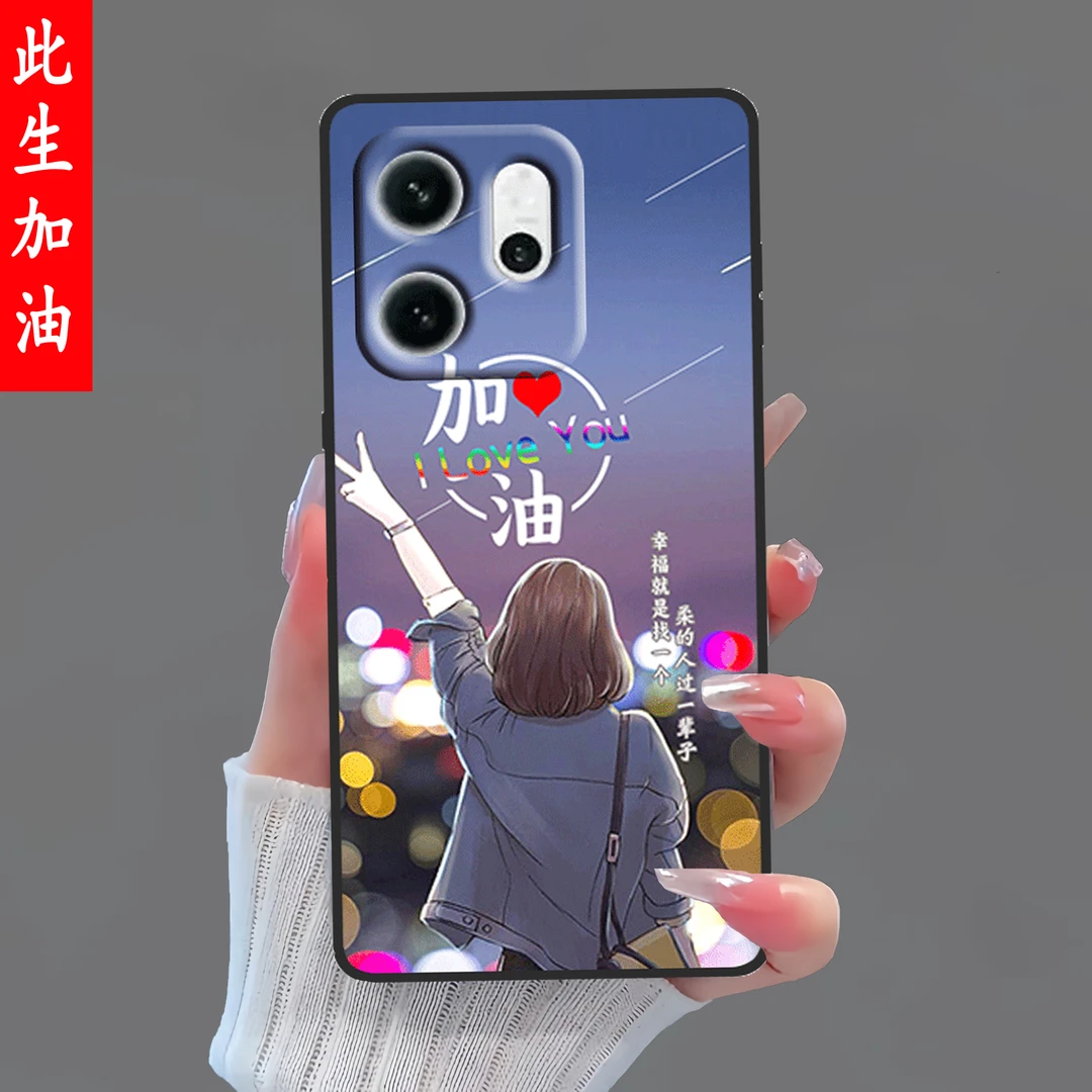 适用OPPOReno14手机壳PLA110防摔网红硅胶磨砂软壳卡通个性全包边