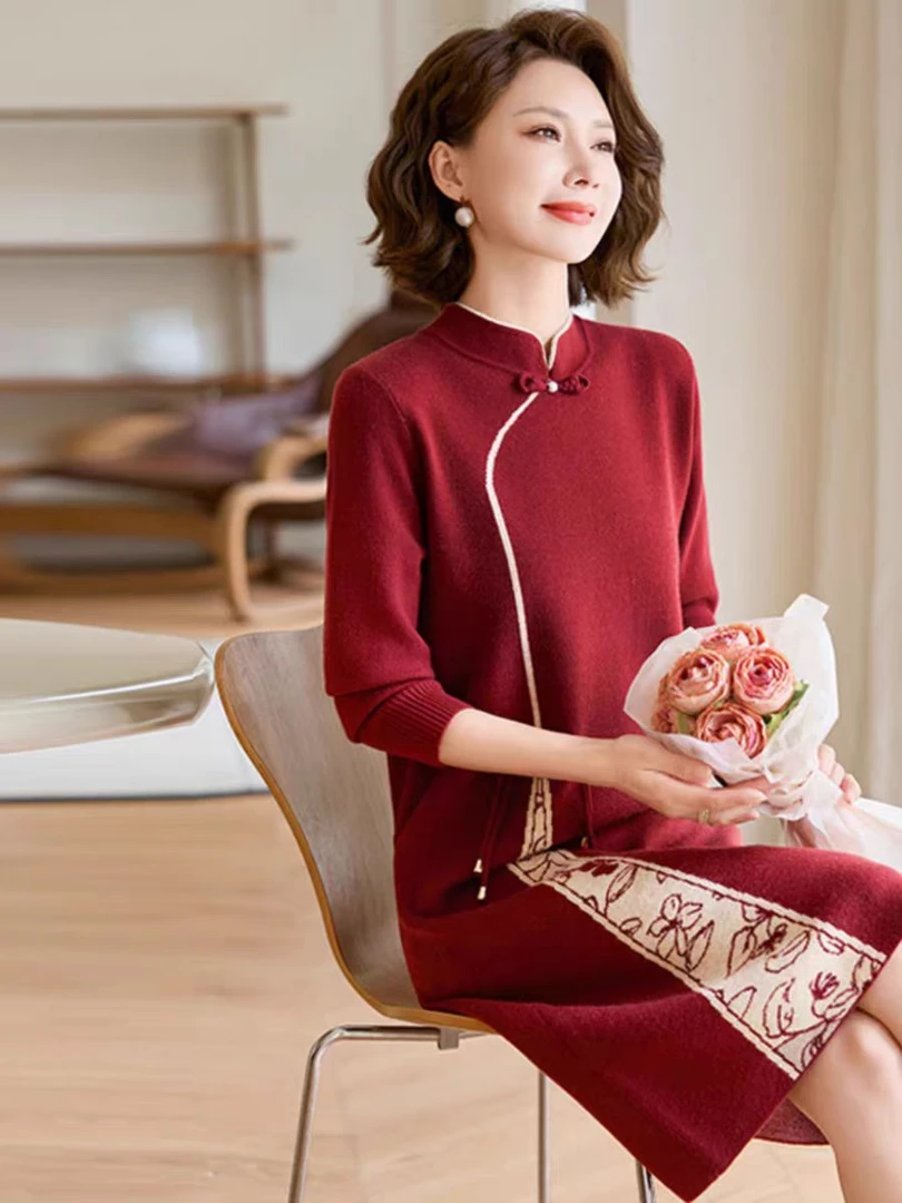 【1001-1100】高端时尚修身气质复古连衣裙