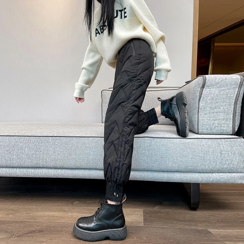 高端白鸭绒羽绒裤女士冬季外穿2025新款零下40度极寒加厚防寒棉裤