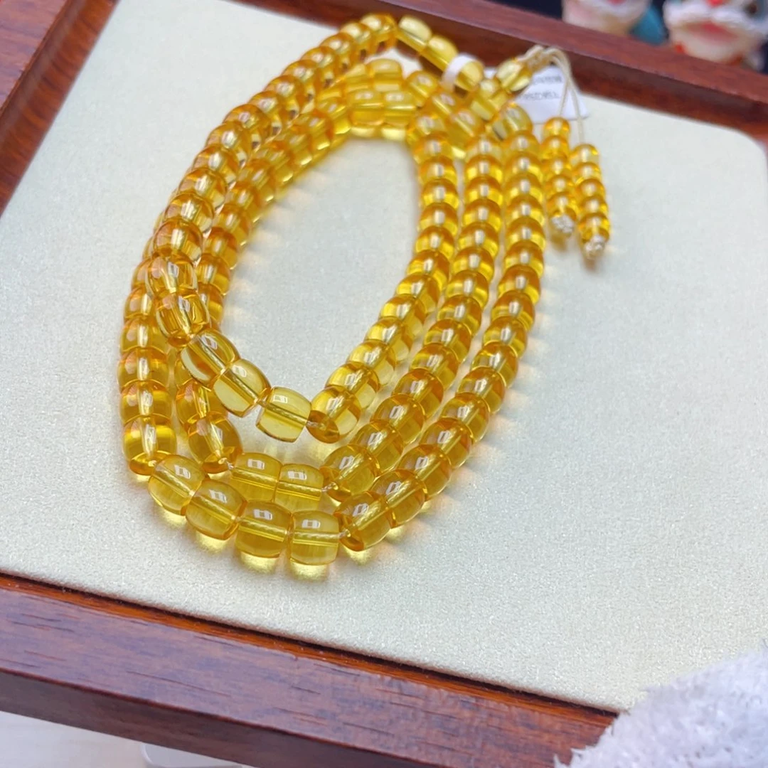 金珀未镶嵌手链金珀佛珠36.6克