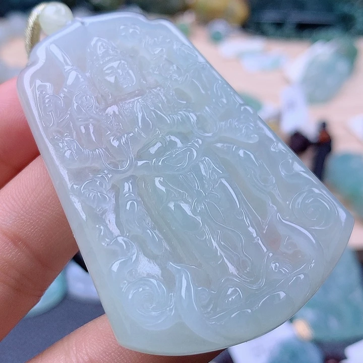 【闪购商品】翡翠颈饰未镶嵌蜉**乐翡翠吊坠