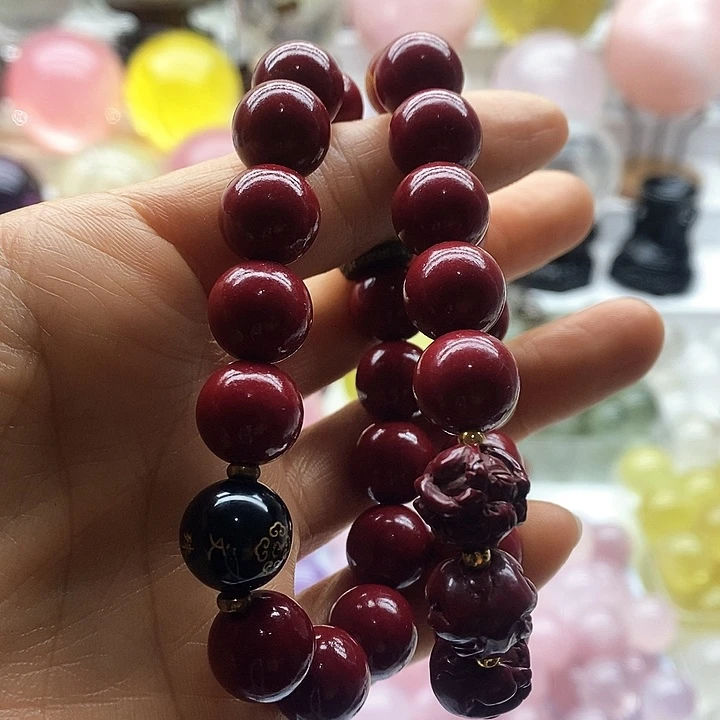 未镶嵌珠宝半成品水晶朱砂手串