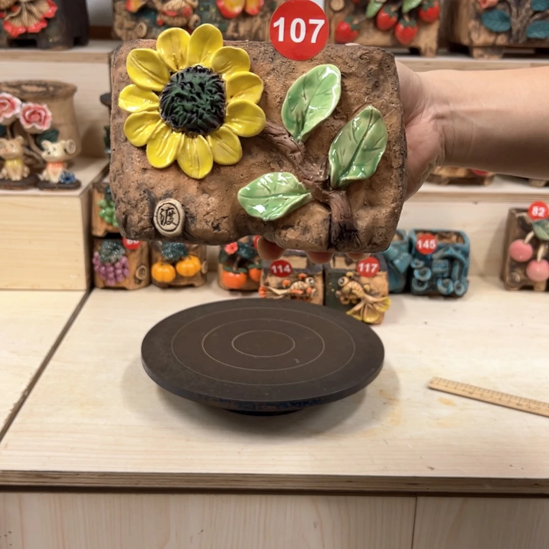 花盆紫砂107号内口12.5×10外高10