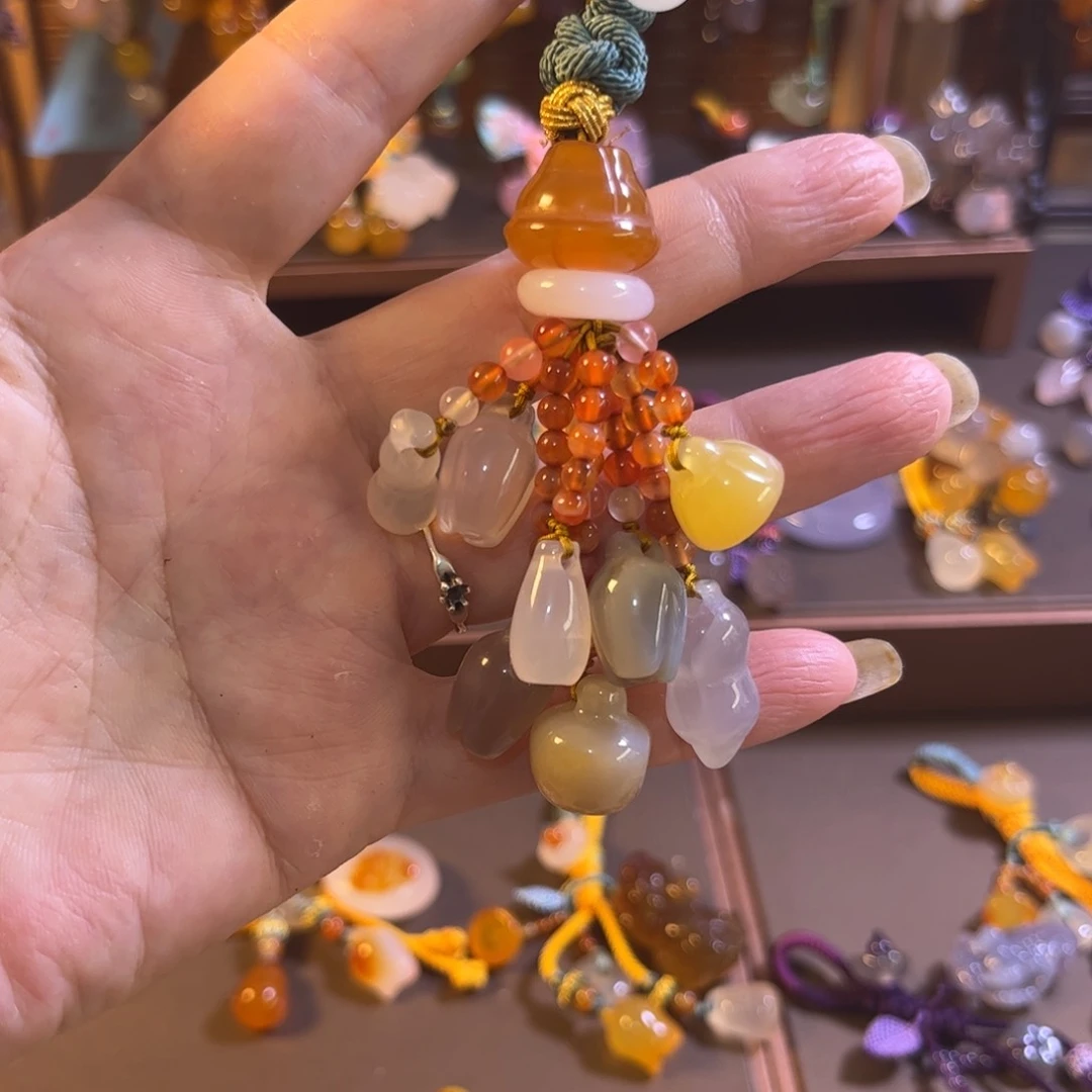 玛瑙/玉髓手机挂件未镶嵌