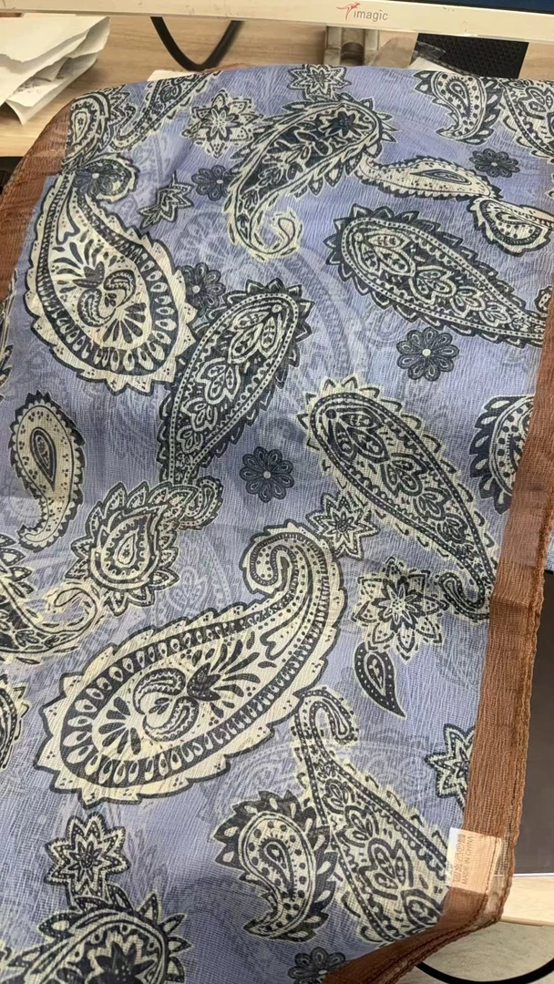 （1098）原创法式复古桑蚕丝棉轻奢送母亲节礼物百搭丝巾