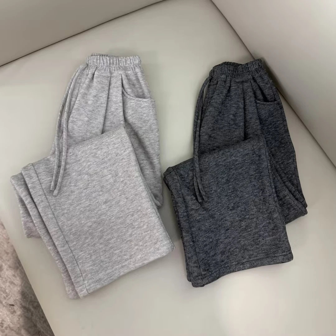 1597女童裤子儿童冬季新款爆款大童加绒直筒阔腿显瘦休闲裤秋冬款