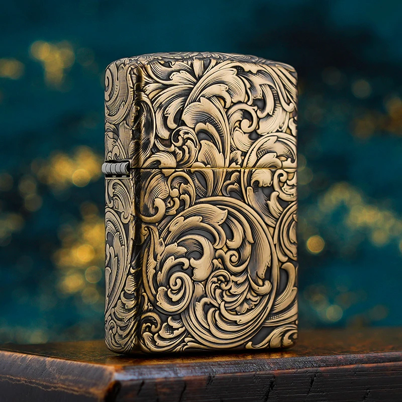 ZORRO三代机 Z3原铜浮雕五面大唐草 佐罗超级内胆 煤油防风打火机