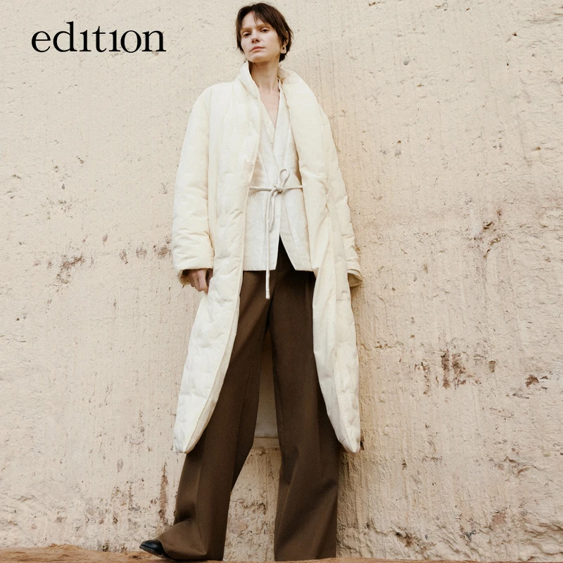 【搭搭精选】edition羽绒服长浴袍式裥棉绣鹅绒大衣#EBC4EINT07