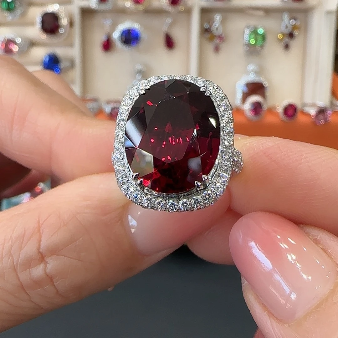 18K金镶嵌戒指碧玺9.05ct