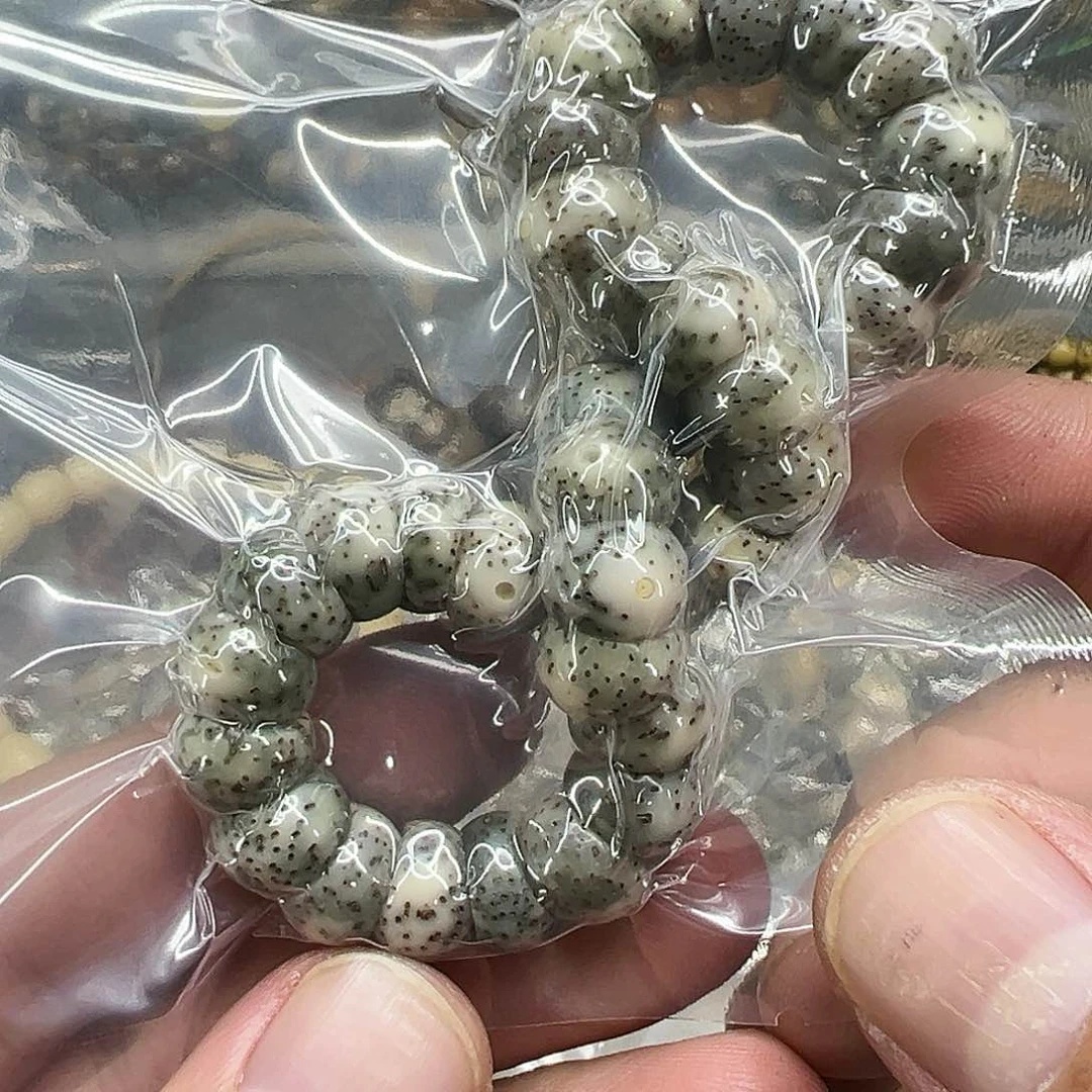 星月菩提手串108荣耀绿星月菩提单圈大肠1.0蒜瓣