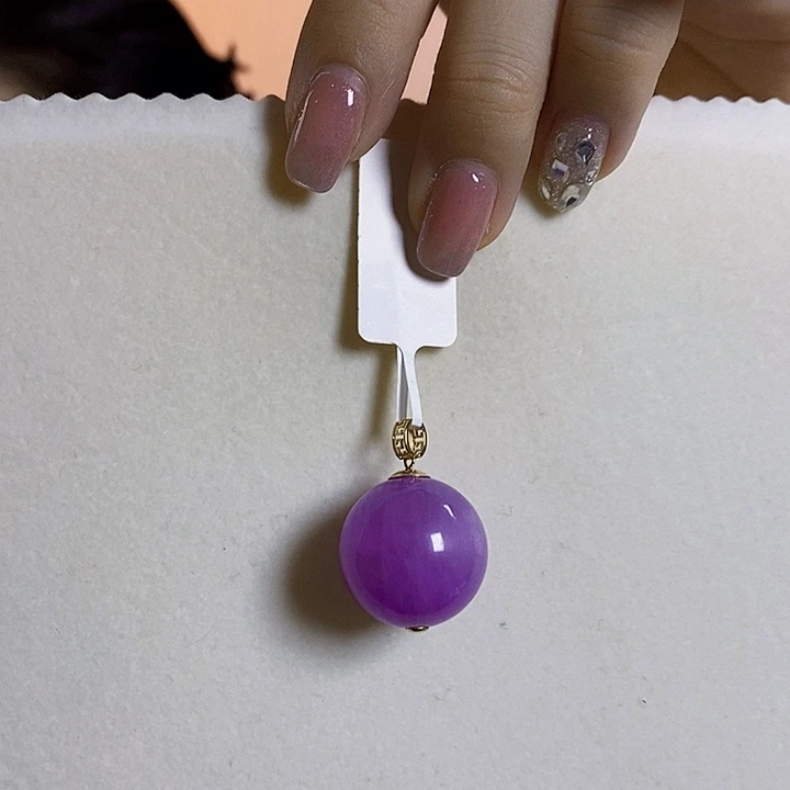 锂辉石18K紫锂辉高冰收藏级顶配龙珠20+18K金镶嵌