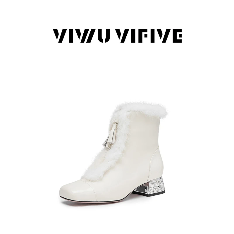 V5 VIWU.VIFIVE「甜梦·靴」25新款欧若风大牌女靴小香风羊皮