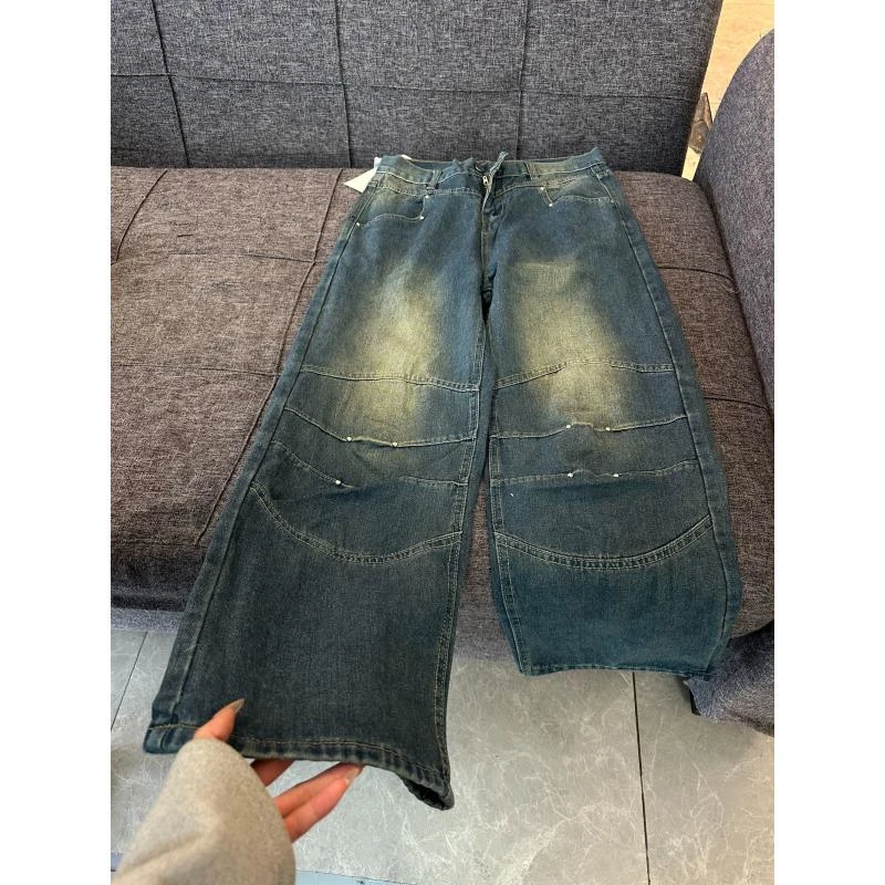 B33 港风潮男女牛仔裤嘻哈ins潮高街潮流痞帅长裤