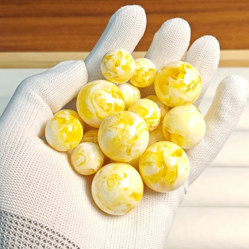 【二代精选】瓷白金花圆珠散珠DIY配饰配件