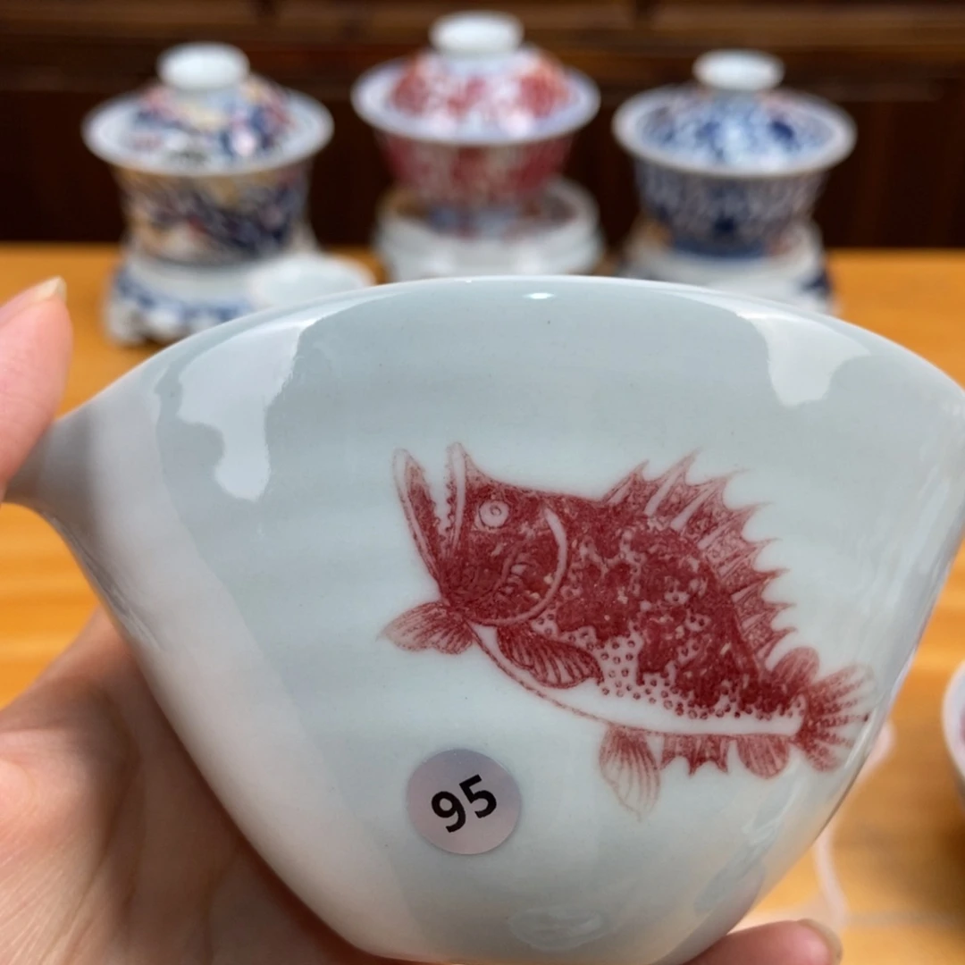 手绘现代茶具非古董