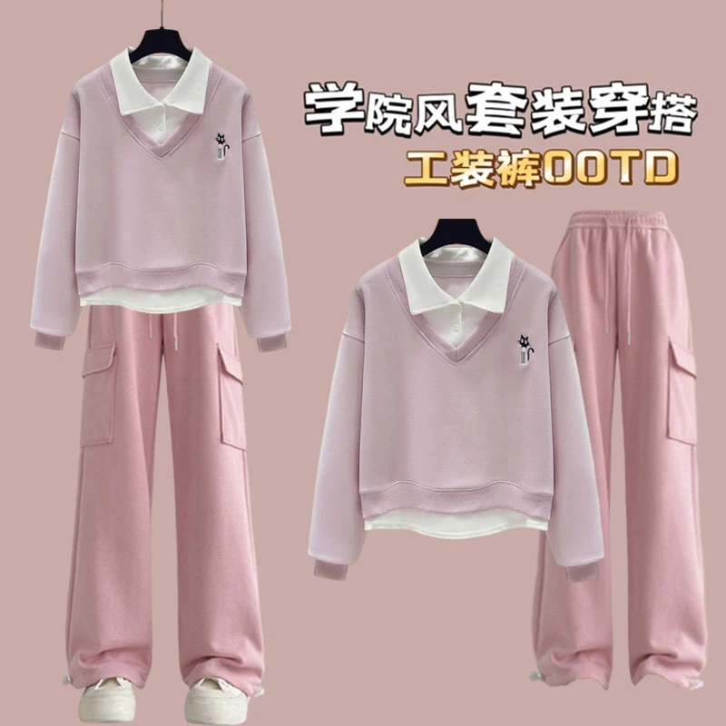 女童大童12-18岁潮款2025新款套装13时髦15女孩16洋气秋季高级感