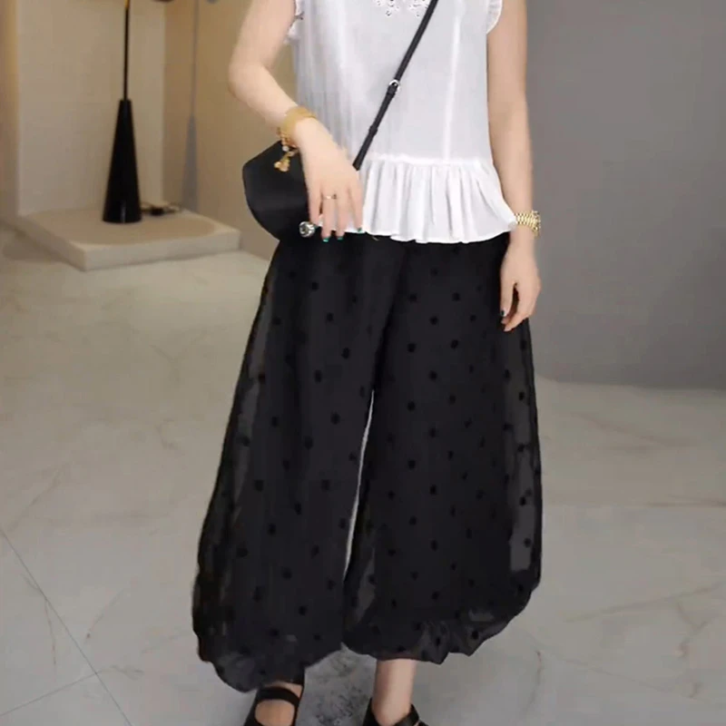 6888时尚简约通勤漂亮时尚慵懒感裤子