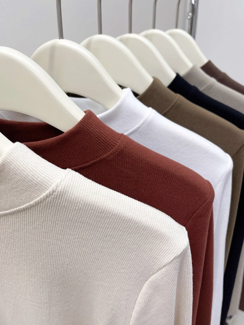 甲壳虫家居服外贸半高领女长袖.