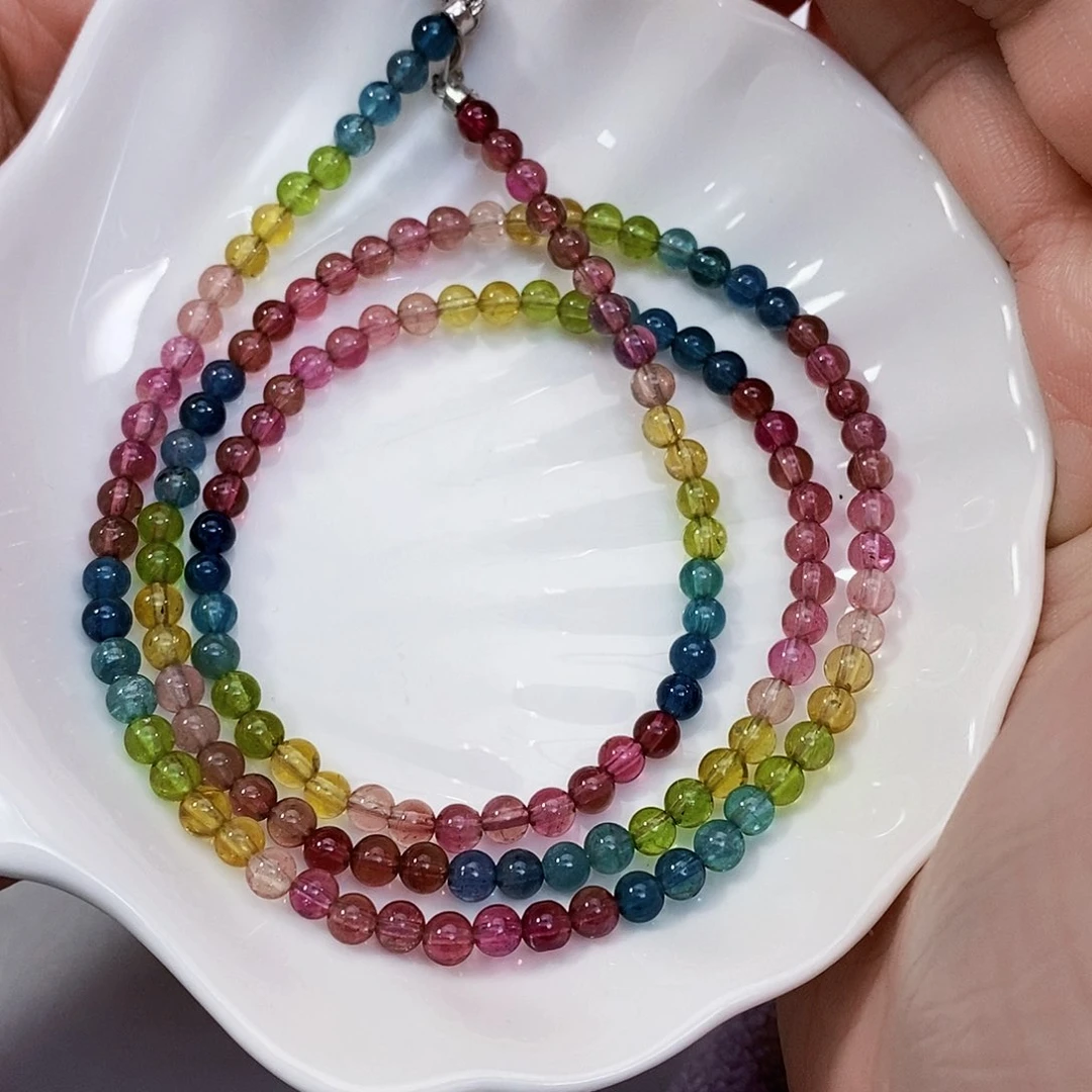 碧玺特价不退不换碧玺项链（无敌好的）银S925镶嵌