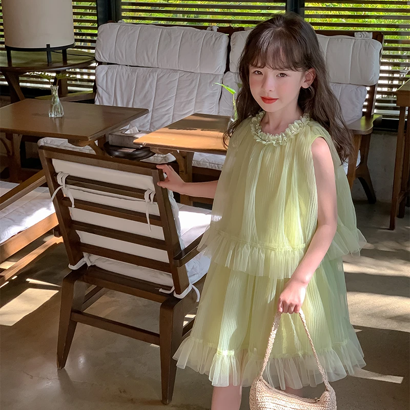 尤画2025原创设计师童品夏季女童中大童连衣裙68038