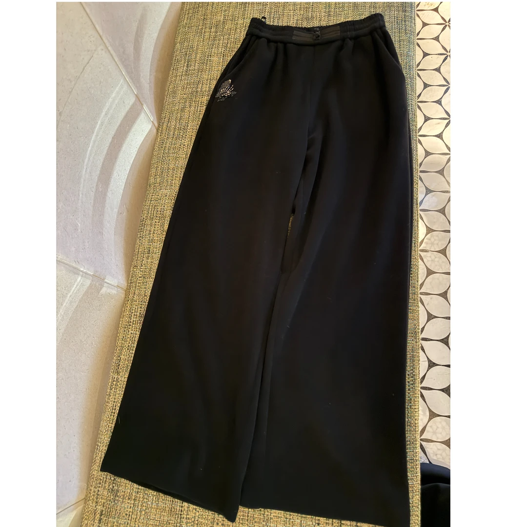 Betty Bairn【昼行-加绒】直筒复古设计师宽松休闲裤24B-BW7553