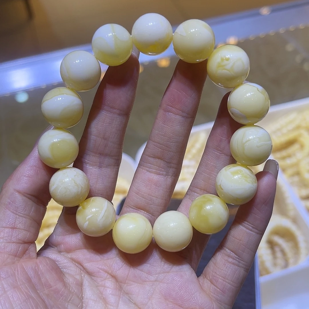 琥珀未镶嵌手链蜜蜡手串15