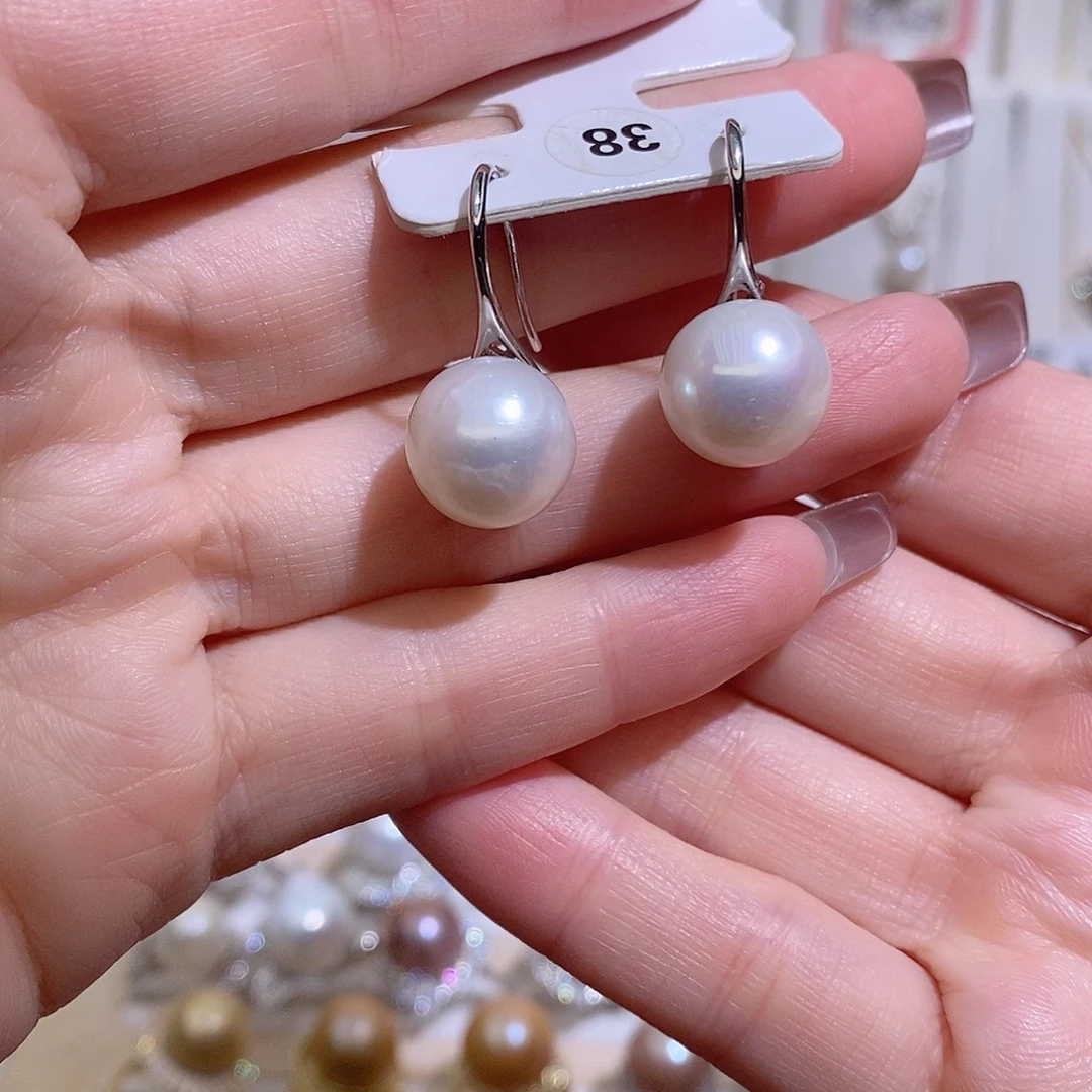淡水珍珠未镶嵌耳饰w12.2