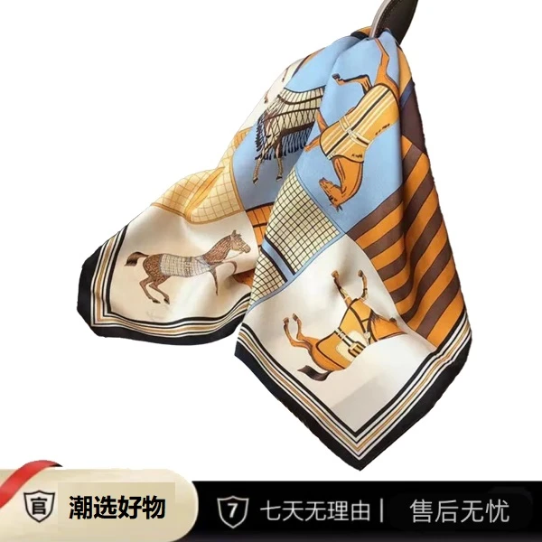 新款女士洋气上档次的丝质丝巾50*50盖巾 颜色随机