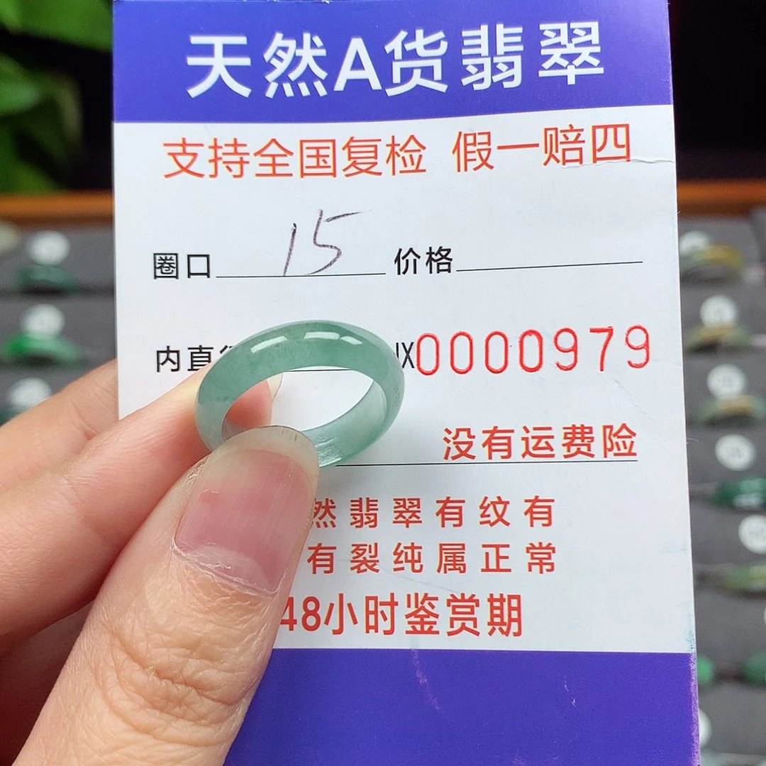 翡翠戒指未镶嵌15号