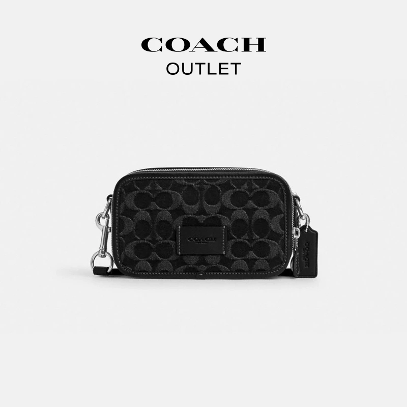 【然厚X蔻驰】COACH/蔻驰奥莱 经典标志丹宁布WYATT斜挎包