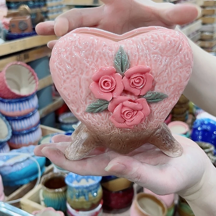 有孔.凑单10元陶瓷花盆发货！