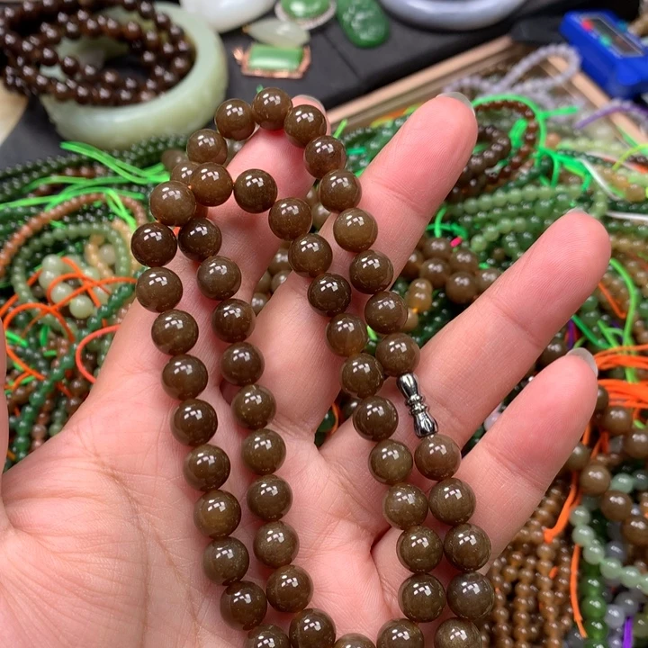 和田玉未镶嵌手链55