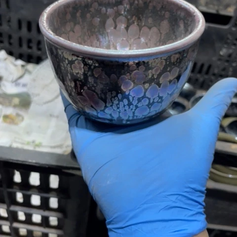 茶盏_**阶建阳建盏微瑕油滴